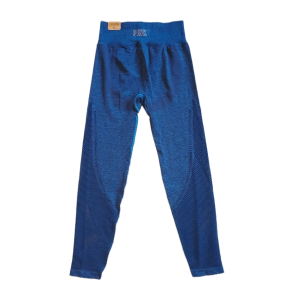 PINK Victoria's Secret Pants - Victoria's Secret PINK Blue High Waist Seamless Workout Leggings Size Medium NWT